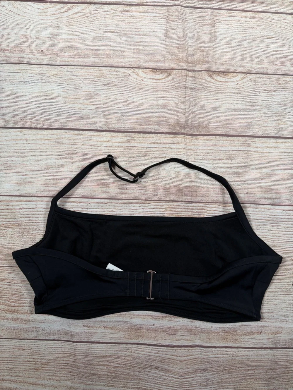 NWT Frankie's Bikinis by PINK Black Sporty Bandeau‎ Halter Swim Top